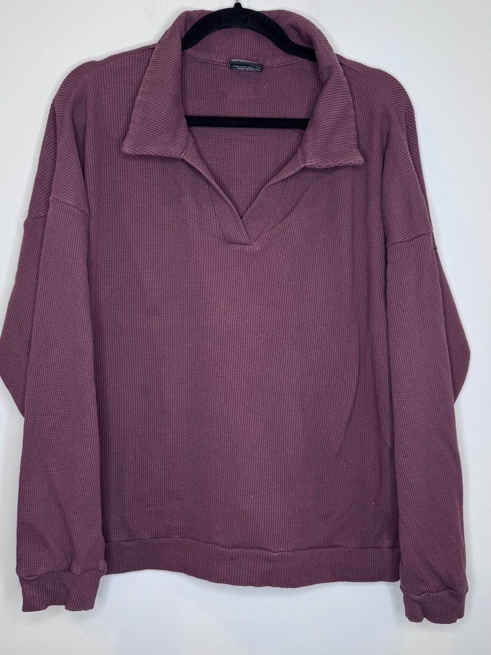 Girl Crush oversized Waffle Knit Pullover Sweater Dusty Mauve sz medium